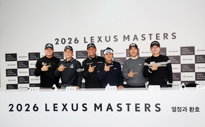 장유빈, 함정우, 김재호, 박상현, 신상훈, 왕정훈(왼쪽부터). 사진=KPGA 민수용 포토