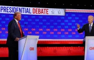 [美대선토론] 바이든, 트럼프 공세에 '흔들'