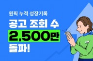 잡코리아, '원픽' 누적 공고 조회 2500만 돌파