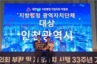 인천시, 대한민국 지방행정·지방의회 박람회서 ‘대상’ 수상