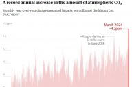 대기 중 이산화탄소 농도, 최근 들어 기록적 증가세
