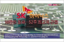 [동영상] SK하이닉스, 10만원 돌파…52주 최고치 근접