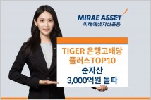 미래에셋, ‘TIGER 은행고배당플러스TOP10’ 순자산 규모 '쑥쑥'