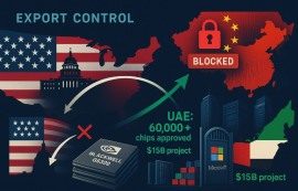 美, AI 칩 수출 '두 얼굴'...中 봉쇄·UAE 승인