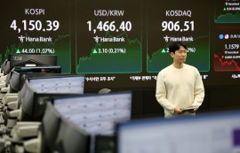 코스피, 기관 매수에 1.07%↑4150.32 마감