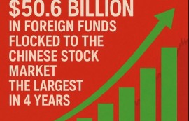 외국인 자금 506억 달러, 中 증시로 몰려
