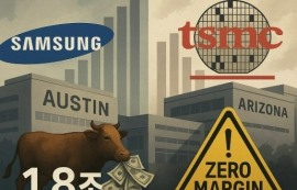 美 파운드리 성적, 삼성 1.8조 vs TSMC 19억