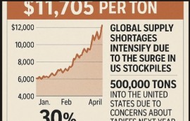 구리값, 美 비축 증가로 사상 최고치 경신