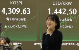 코스피 4300선 돌파...삼성·SK하닉 '신고가'