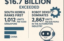 韓 '로봇 밀도', 노동자 1만명당 1012대 '1위'