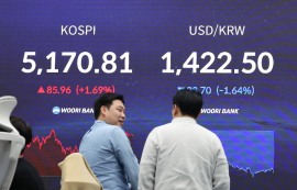 코스피, 5170선 돌파...코스닥, 1130선 안착