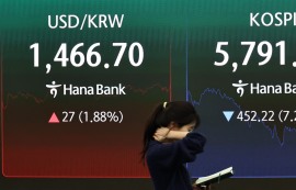 코스피, 중동 불안에 7.24%↓5800선 깨져