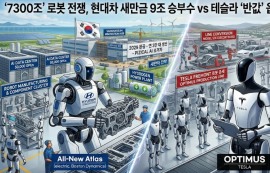 현대차 vs 테슬라, 7300조 로봇시장 전쟁