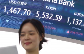 코스피, 반도체 강세에 5.35%↑5532.59