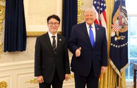 트럼프 대통령, 김민석 총리와 백악관 회동