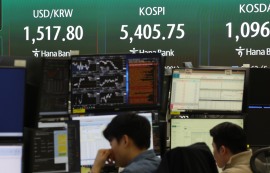 코스피, 중동 리스크에 6.49%↓5405.75