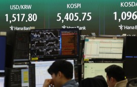 코스피, 중동 리스크에 6.49%↓5405.75