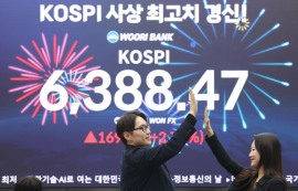 코스피, 중동 리스크 뚫고 6388 '사상 최고'