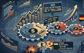 "지난해 세계 국방비 2.9조 달러...역대 최고"