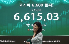 코스피, 6600 돌파...한국 증시, 새 역사 쓰다