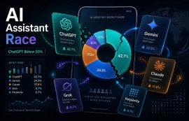 챗GPT 점유율, 처음으로 50% 아래로 하락
