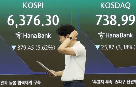 ‘검은 화요일’ 코스피, 6000피 사수 ‘안간힘’