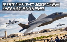 美 6세대 전투기 F-47, 2028년 첫 비행 목표