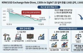 환율, 한달만에 120원↓...1300원대 진입하나