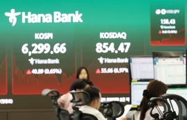 코스피, 0.65%↑6299.66 마감...코스닥 7%↑