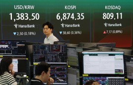 환율, 장중 1370원대까지 하락 '원화 강세'