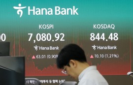 코스피, 연휴 앞두고 '7000피' 수성…삼전·닉스도 강세 마감