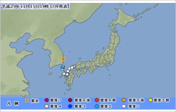 [일본 기상청] 포항 규모 5.5 지진, 일본서도 감지… 쓰나미 우려 없어